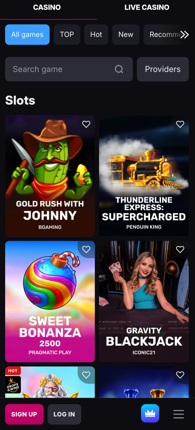 SkyCrown Casino on Mobile Devices